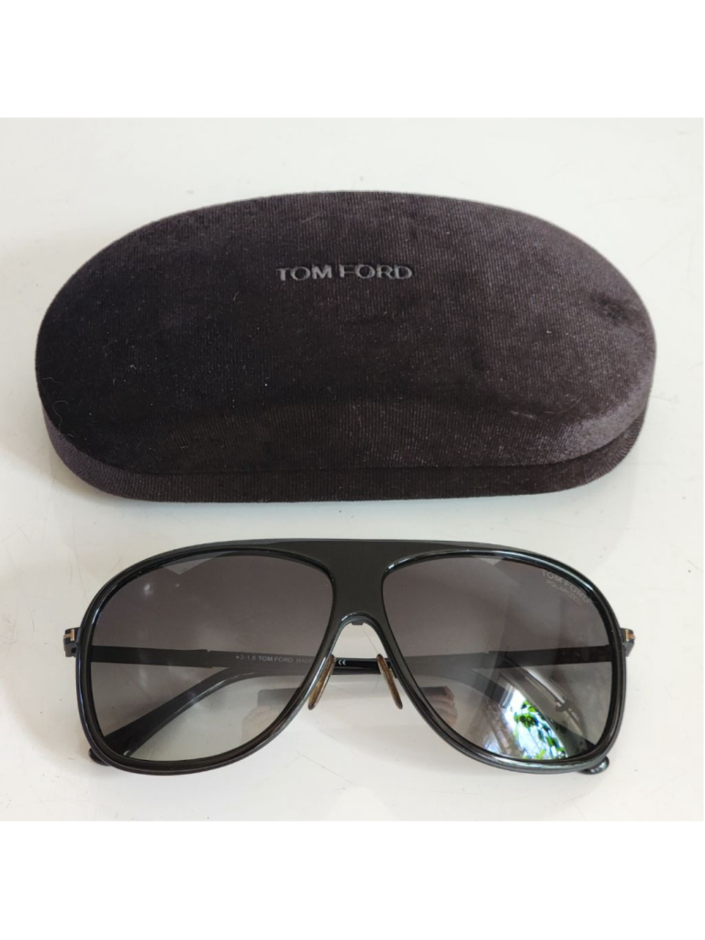 TOM FORD Men's Chris TF462 Black Polarized Sunglasses